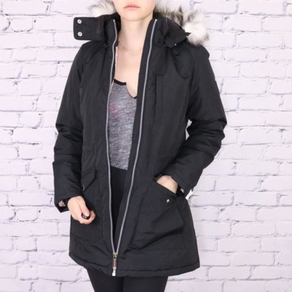 NWT London Fog black faux fur jacket R1 - Picture 3 of 10